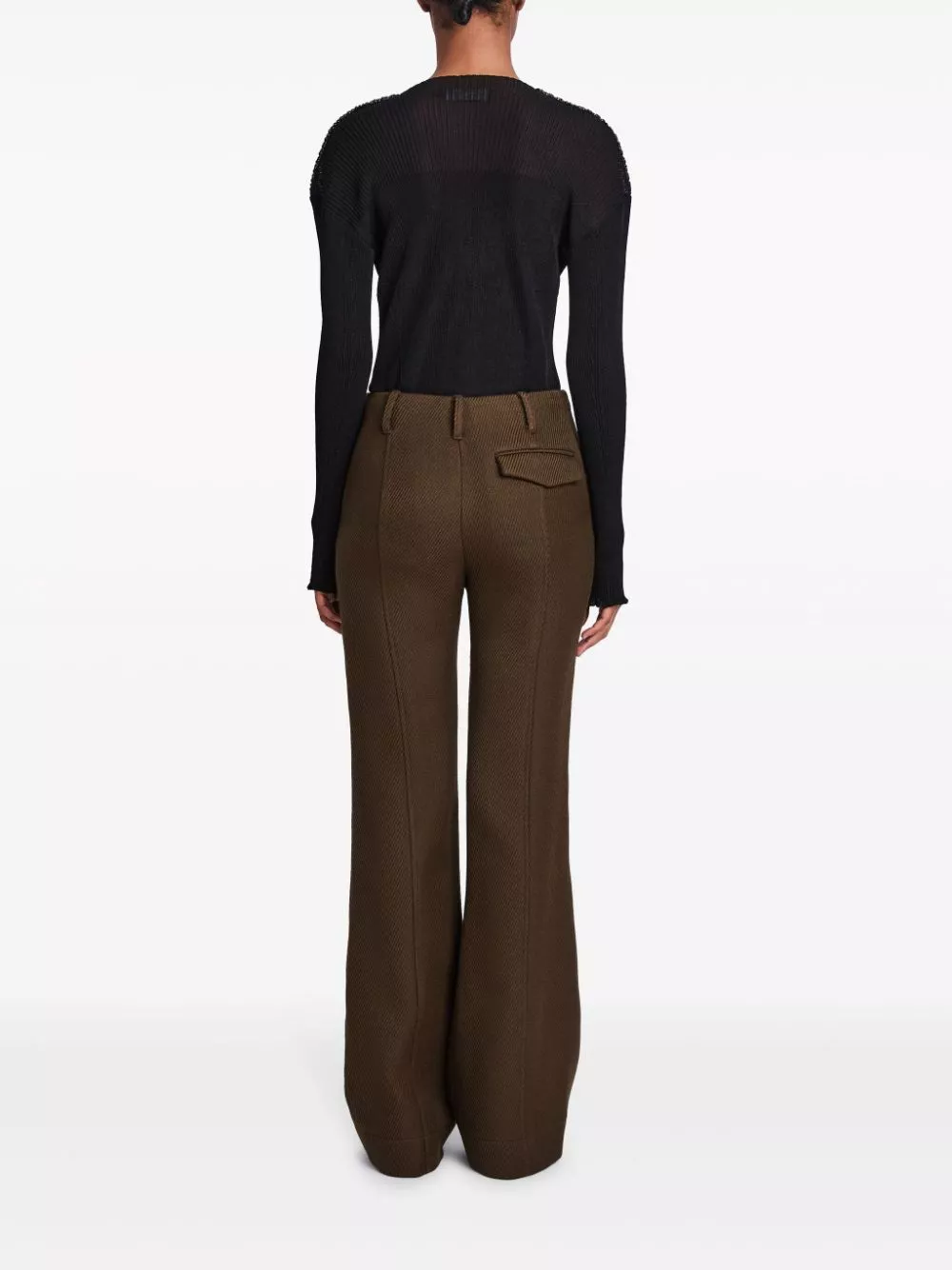 Affordable Proenza Schouler twill flared trousers Women 0128