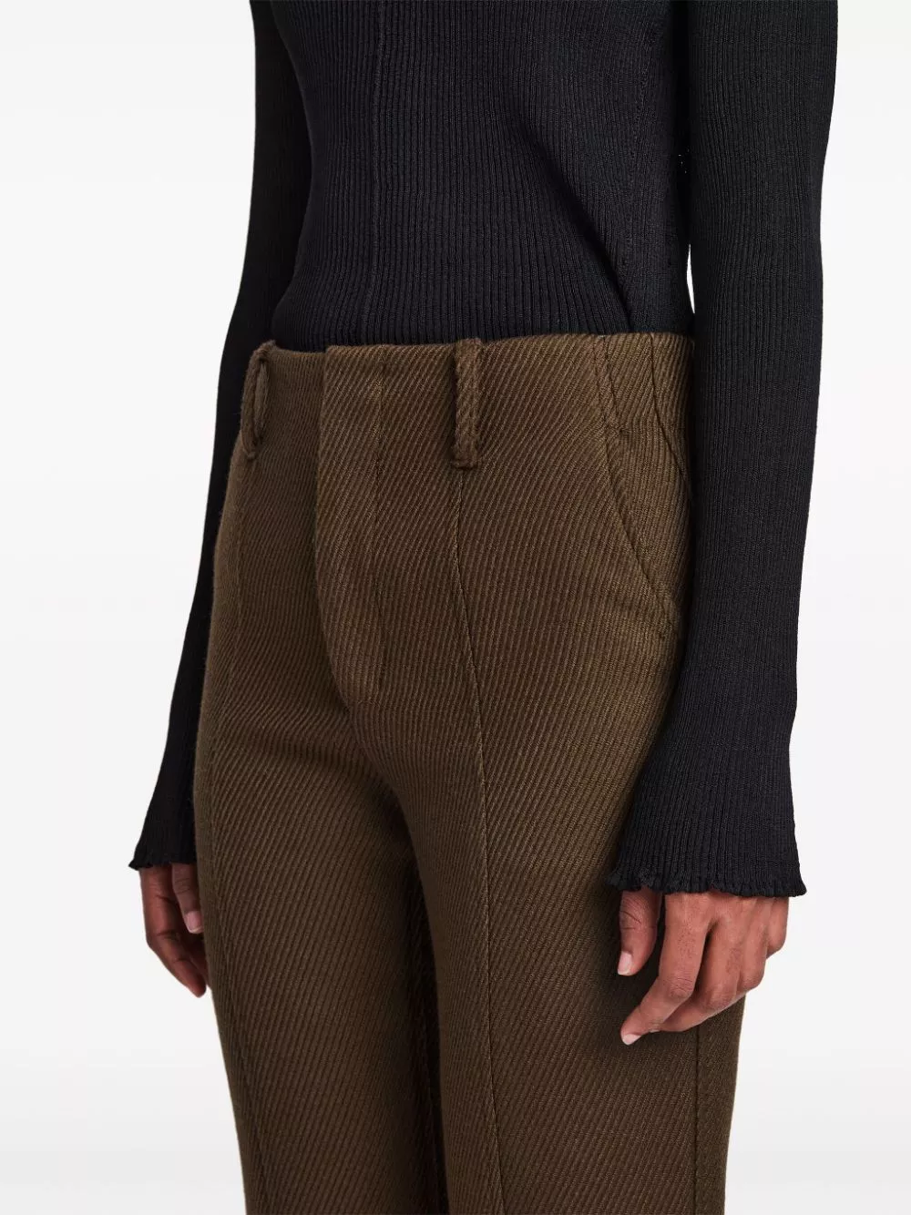 Affordable Proenza Schouler twill flared trousers Women 0128