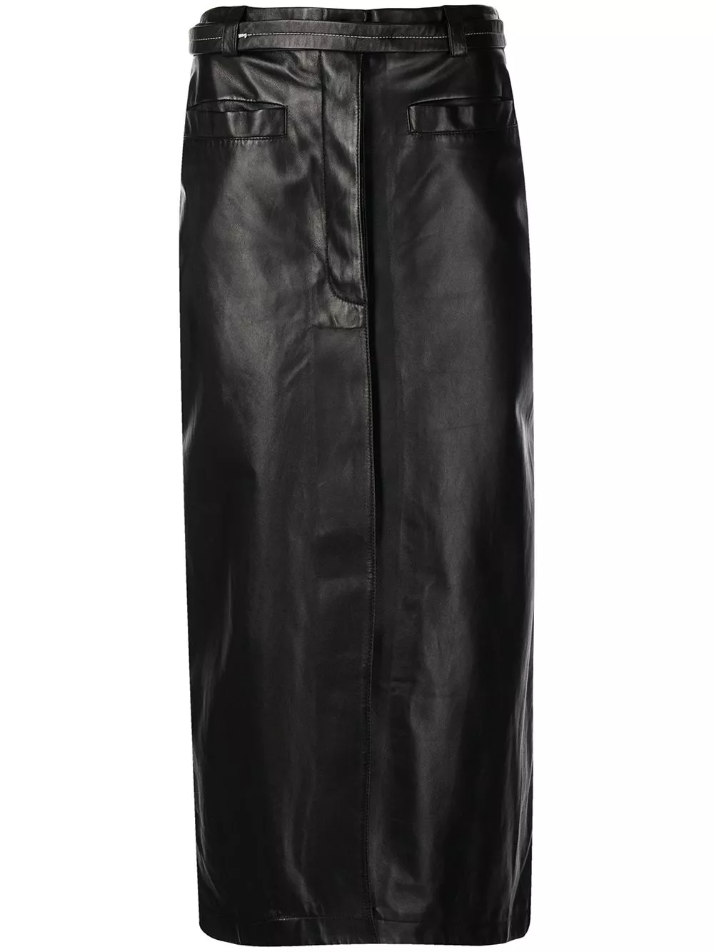 Affordable Proenza Schouler belted leather midi skirt Women 0119