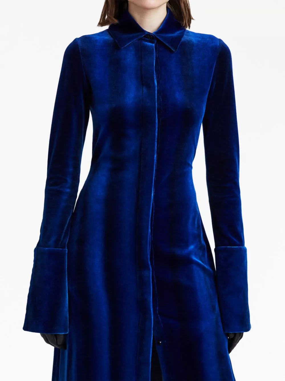 Cheap Proenza Schouler ombre-effect velvet shirtdress Women 0128