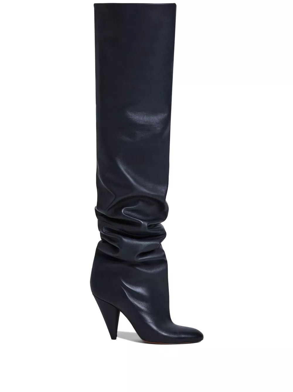 Affordable Proenza Schouler Cone Slouch Over The Knee 100mm leather boots Women 0203