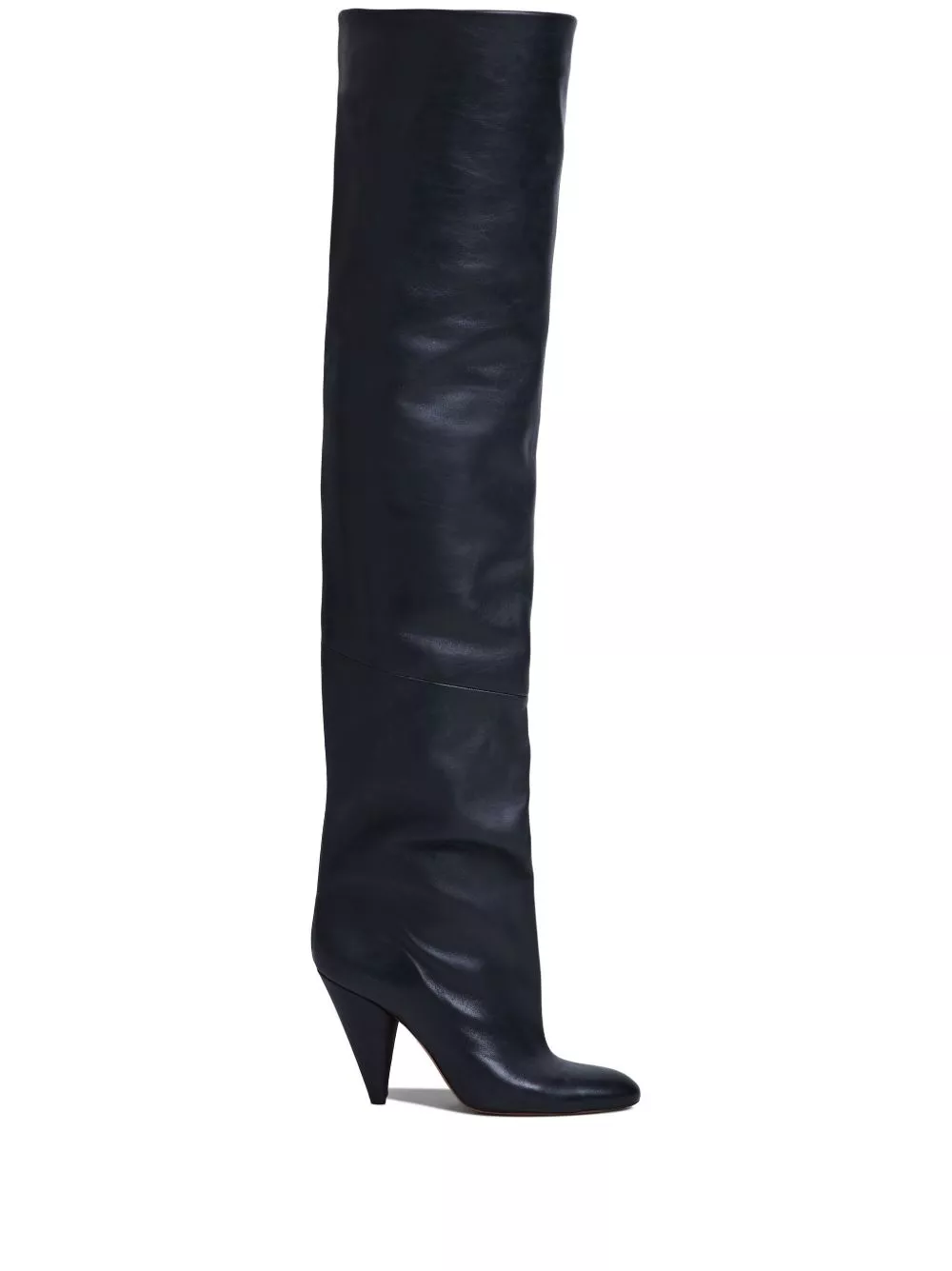 Affordable Proenza Schouler Cone Slouch Over The Knee 100mm leather boots Women 0203